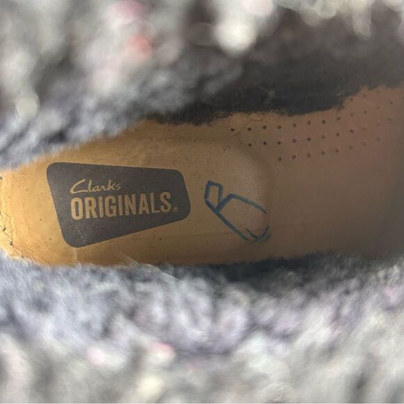 Clarks Originals Desert Chukka Boot Black Suede Cuff Lined Shoes Womens Size 6 - Picture 10 of 10